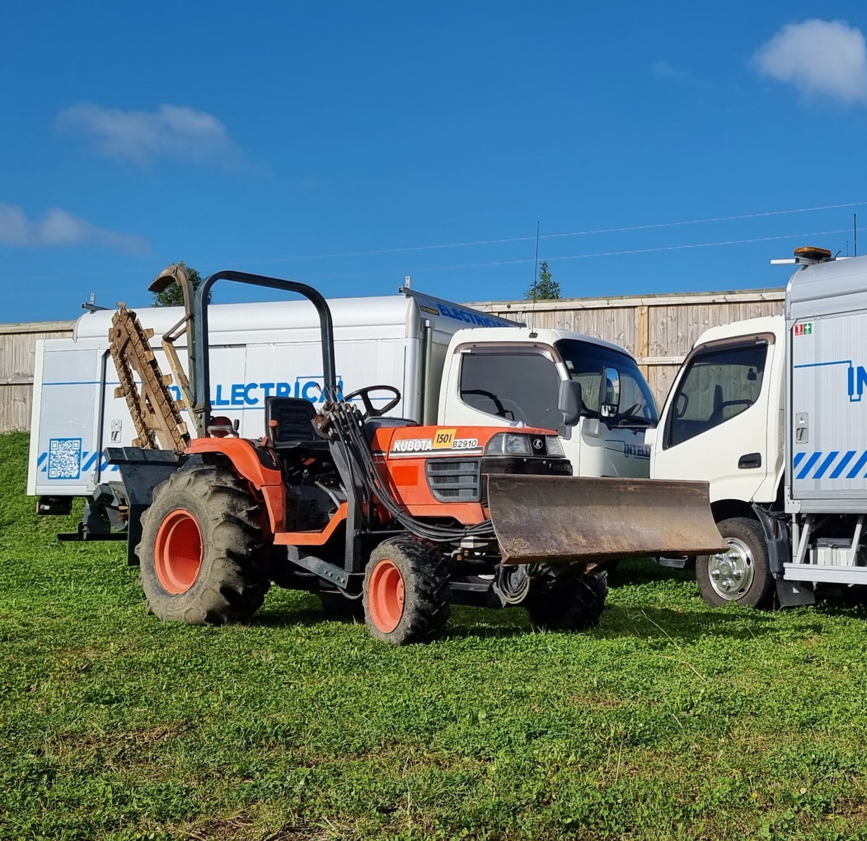 Leon, owner of Intellectrical Limited, on a job site in Tauranga